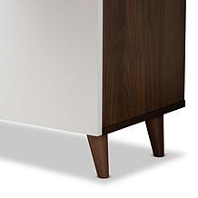 Tobias Two-Tone Wood Storage Computer Desk with Shelves