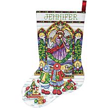 Tobin Stained Glass Stocking Counted Cross Stitch Kit