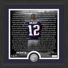 Tom Brady New England Patriots Farewell Minted Coin Photo Mint