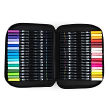 Tombow Dual Brush 54-pc Pen Set and Zipper Marker Case