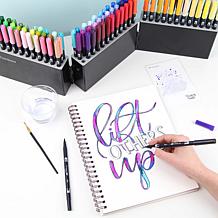 Tombow Dual Brush Pens 108-Color Set in Marker Case