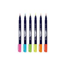 Tombow Fudenosuke Neon Brush Pens 6-pack