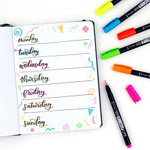 Tombow Fudenosuke Neon Brush Pens 6-pack