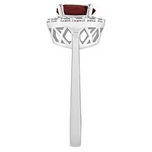 Top Choice Gems 7mm Round Gem and White Topaz Halo Ring