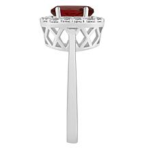 Top Choice Gems 8x6mm Oval Gem and White Topaz Halo Ring