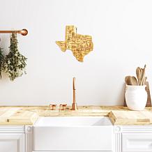 Totally Bamboo Destination Line State-Shaped Cutting Board
