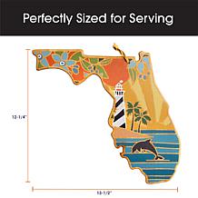 Totally Bamboo Summer Stokes State-Shaped Cutting Board