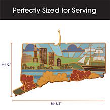 Totally Bamboo Summer Stokes State-Shaped Cutting Board