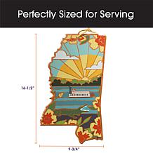 Totally Bamboo Summer Stokes State-Shaped Cutting Board