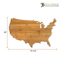 Totally Bamboo USA Shaped Cutting Board