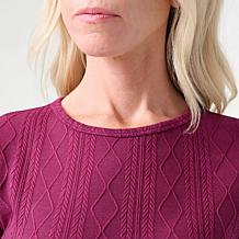 Tower Hill by Christie Brinkley Cable Knit Tee