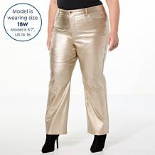 Tower Hill by Christie Brinkley Coated High Rise Ankle Pant