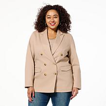 Tower Hill by Christie Brinkley Double-Breasted Relaxed Blazer