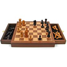 Toy Time Magnetic Wood Chess Board with Drawers