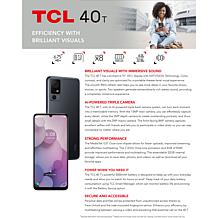 Tracfone TCL 40T HD+ with 1500 Min/Text/Data, Case and Accessories