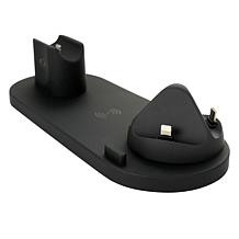 Trexonic 6 in 1 Charger Dock with Wireless Charging Station - Black