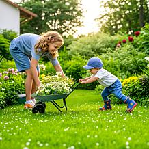 Trimate Kids Metal Wheelbarrow in Hunter Green