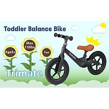 Trimate Toddler Balance Bike, Black No Pedal Sport Bike