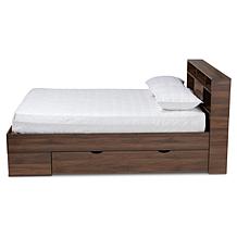 Tristan 1-Drawer Queen Size Platform Storage Bed with Shelves