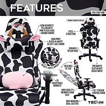 TS85 COW Print LUXX Series Gaming Chair