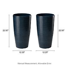 Turquoise Eco-Friendly Resin Stone Faux Ceramic Planter, 2 pc., 22....