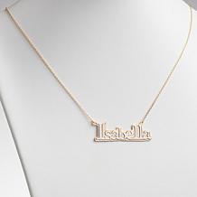 Two-Tone Sterling Silver Name Necklace