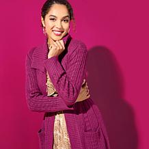 TWRHLL by Christie Brinkley Cable Knit Cardigan