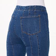 TWRHLL by Christie Brinkley Crop Flare Jean with Seam Detail