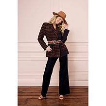 TWRHLL by Christie Brinkley Double-Breasted Blazer with Patch Pockets