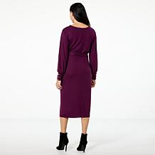 TWRHLL by Christie Brinkley Knit Cowl Neck Dress