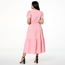 TWRHLL by Christie Brinkley Multi-Tier Maxi Dress