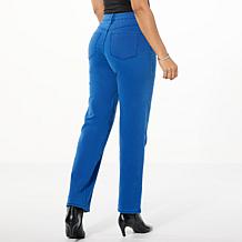 TWRHLL by Christie Brinkley Relaxed Seamed Straight Leg Ankle Jean