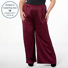 TWRHLL by Christie Brinkley Soft Satin Pleated Pant