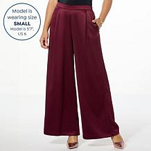 TWRHLL by Christie Brinkley Soft Satin Pleated Pant