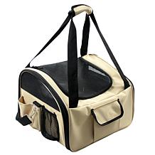 Ultra-Lock Collapsible Travel Folding Pet Car Seat Carrier