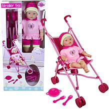 Umbrella Stroller with 16" Baby Doll & Accessories