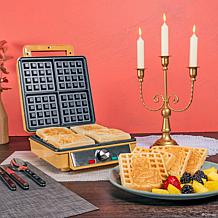Uncanny Brands Disney Beauty and the Beast Deluxe Waffle Maker