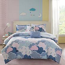 Urban Habitat Kids Cloud Cotton Printed Comforter Set Blue Twin