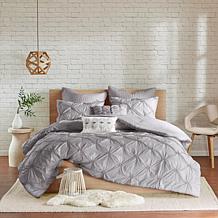 Urban Habitat Talia 7-pc Pintuck Gray King/Cal King Comforter Set 