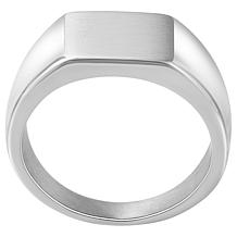 Van Heusen Men's Stainless Steel Rectangle Signet Ring