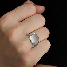 Van Heusen Men's Stainless Steel Square Signet Ring