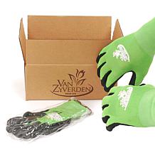 Van Zyverden VZ Logo Green Gardening Gloves - 3 Pairs