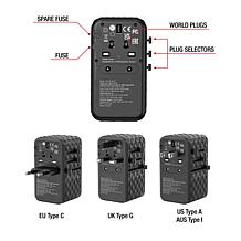 Verbatim UTA-06 Gan III Universal Travel Adapter 100W – USB-C, USB-A