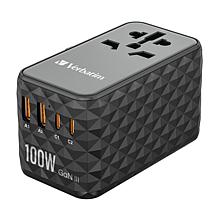 Verbatim UTA-06 Gan III Universal Travel Adapter 100W – USB-C, USB-A