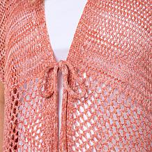 Vince Camuto Marled Knit Tie-Front Ruana