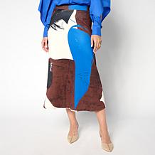 Vivica A. Fox Collection Abstract Printed Knit Skirt