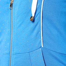 Vivica A. Fox Collection Terry Knit Zip-Front Athletic Hoodie