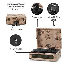 Voyager Bluetooth Vinyl Record Player - Floral
