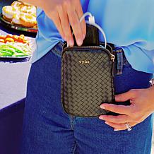 VYBZ Luxe Basketweave Faux Leather Magnetic Pocket Pal Pouch