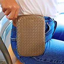 VYBZ Luxe Basketweave Faux Leather Magnetic Pocket Pal Pouch